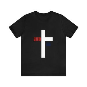 Black- Red White and Blue - Men and Women Only - Salvation Cross - Jesus Loves Trump