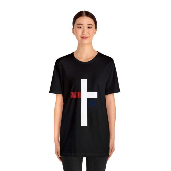 Black- Red White and Blue - Men and Women Only - Salvation Cross - Jesus Loves Trump - Image 3