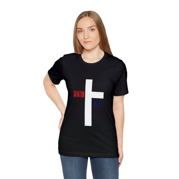 Black- Red White and Blue - Men and Women Only - Salvation Cross - Jesus Loves Trump - Image 5