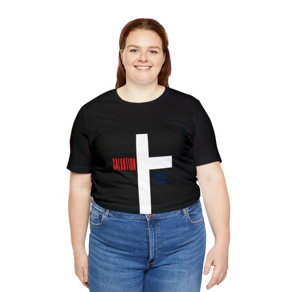 Black- Red White and Blue - Men and Women Only - Salvation Cross - Jesus Loves Trump - Image 7