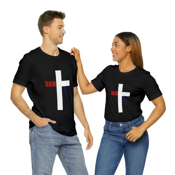 Black- Red White and Blue - Men and Women Only - Salvation Cross - Jesus Loves Trump - Image 10