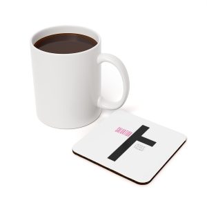 Salvation Cross - Cork Back Coaster - Jesus Loves Trump