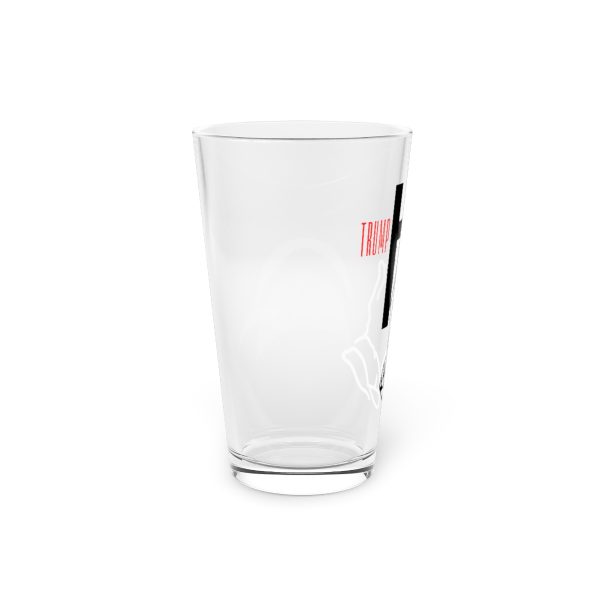 Trump Cross - Pint Glass, 16oz - Jesus Loves Trump - Image 3