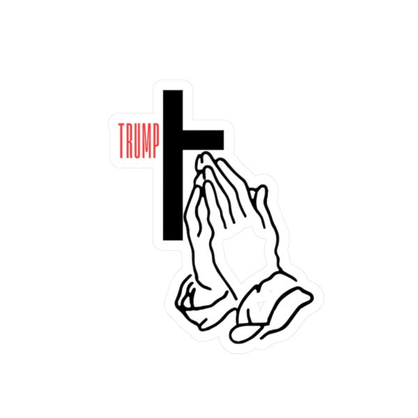 Trump Cross - Vinyl Sticker - Jesus Loves Trump - Image 2