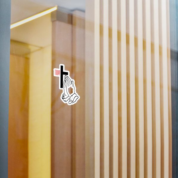 Trump Cross - Vinyl Sticker - Jesus Loves Trump - Image 3